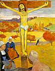 Paul Gauguin Canvas Paintings - The Yellow Christ